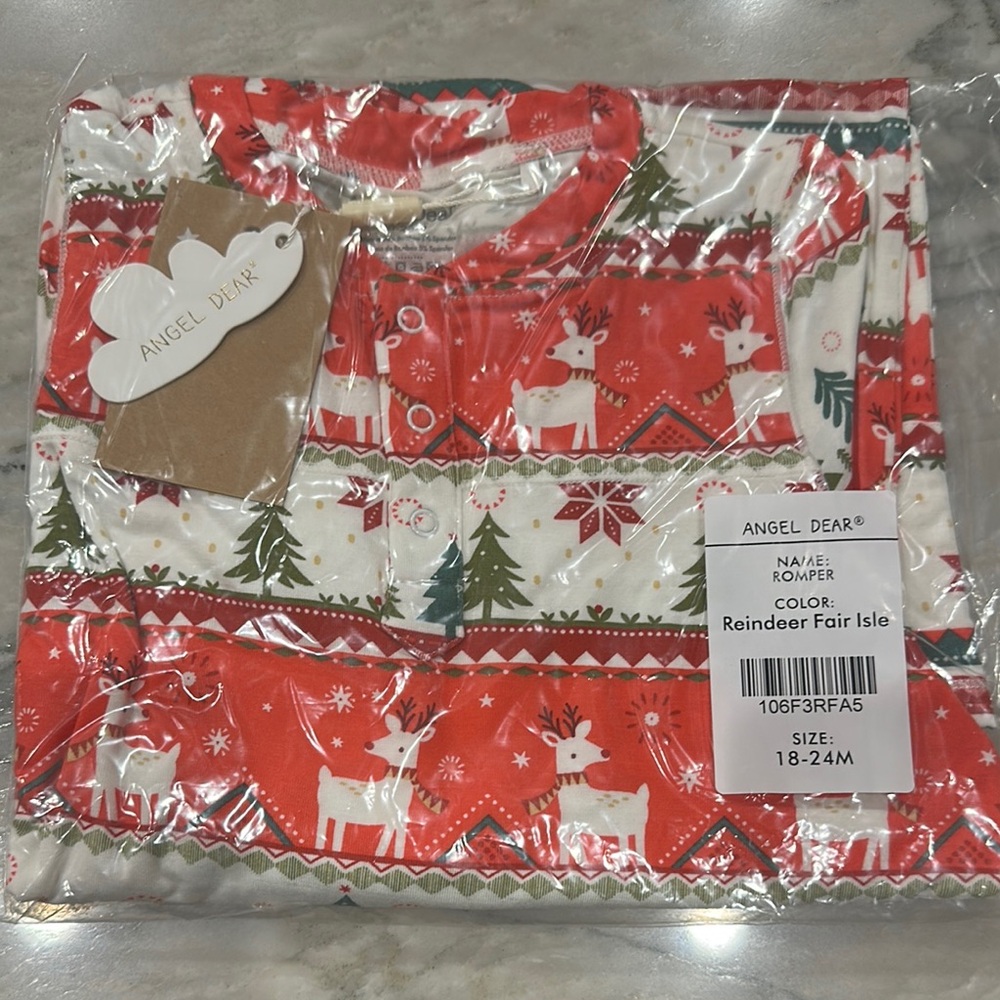 Angel Dear Reindeer Fair Isle Romper 18-24M